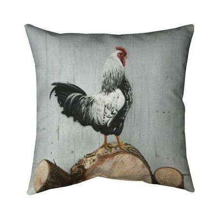 FONDO 20 x 20 in. Wyandotte Rooster-Double Sided Print Indoor Pillow FO2796987